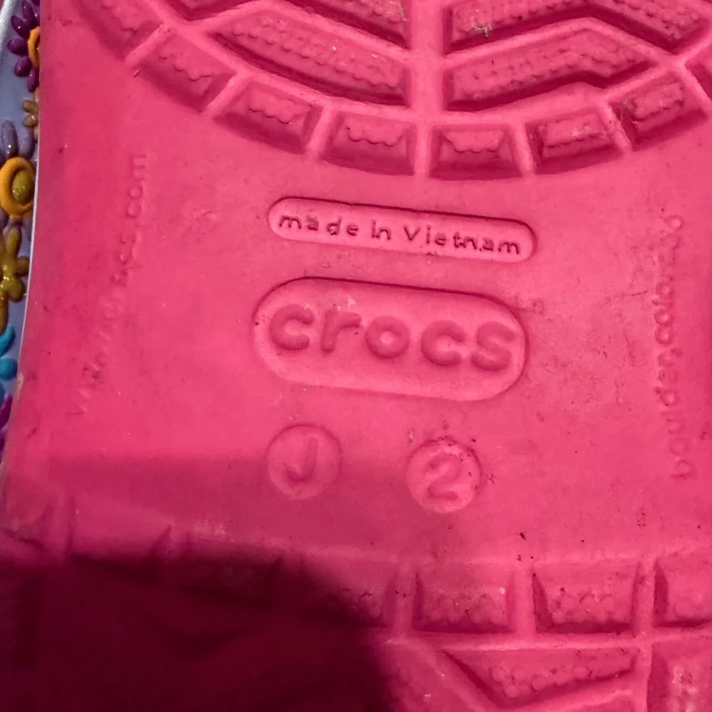 CROCS Kids Pink Floral Butterfly Clogs